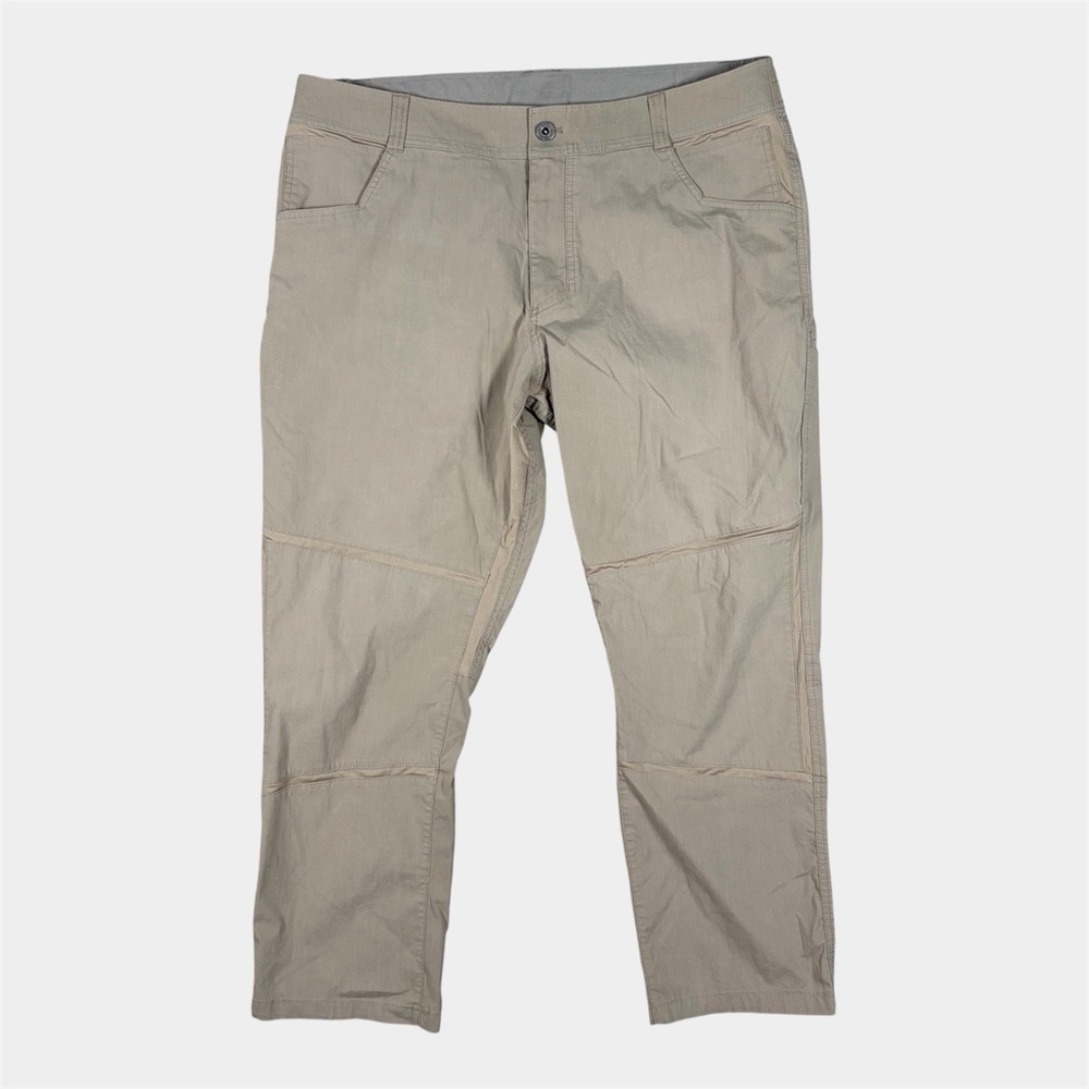 Kuhl Free Radikl Pants Mens Tag 38x32 Actual 38x28 Beige Stretch Hiking EUC